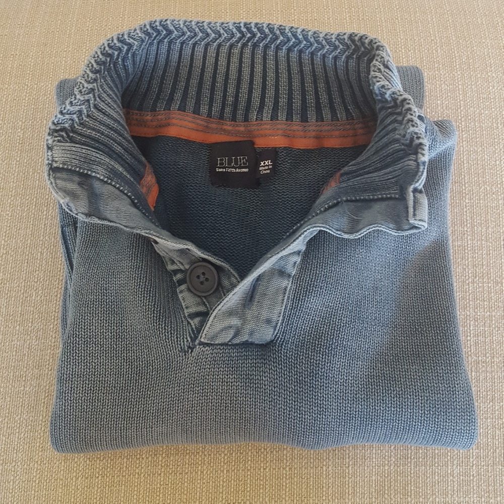 Blue by Saks Fifth Avenue Men's Sweater; Size XXL